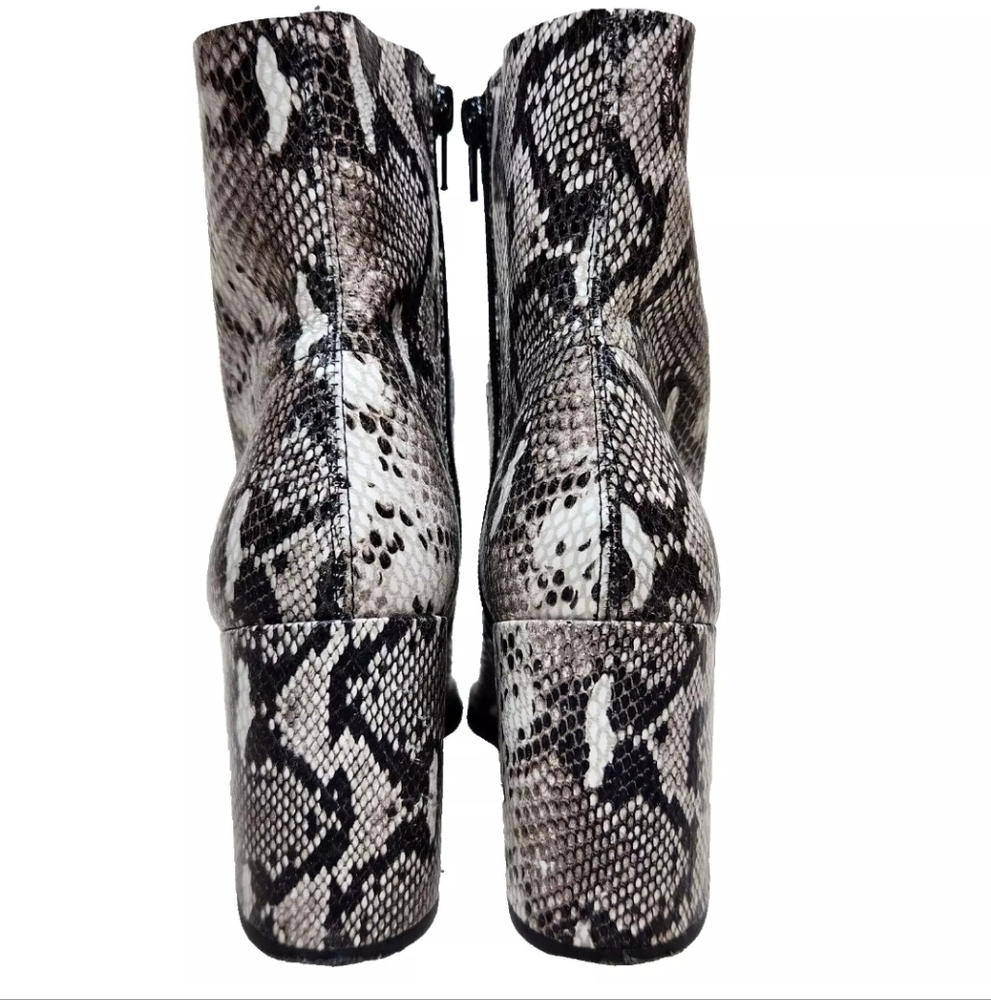 Tony Bianco Brazen Python Print Leather Boots Sz … - image 6